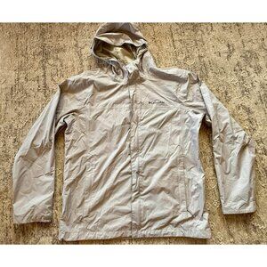 Columbia Light Gray Waterproof Hooded Jacket